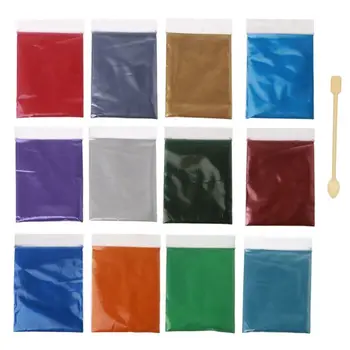 12 Culori 10g Mica Perla Pulbere de Rășină Pigment pentru Vopsea de Luare de Săpun de Baie Bomba DIY Lumânare Rășină Epoxidică Colorant Colorant