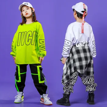 Copii Băieți Fete 2 Piese Seturi Maneca Lunga T-shirt, Pantaloni Copii, Adolescenți Treninguri Streetwear Hip Hop Sportwear Tricouri Pantaloni