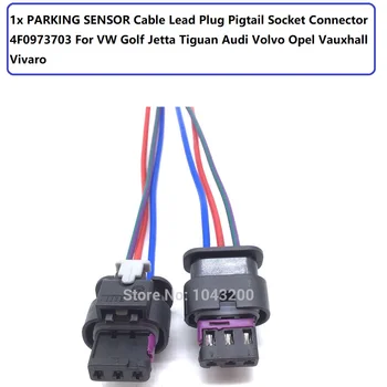 SENZOR de PARCARE Conduce Cablu Plug Coadă Soclu Conector 4F0973703 Pentru VW Golf Jetta Tiguan Audi, Volvo, Opel, Vauxhall Vivaro