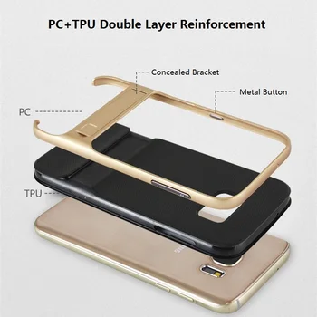 Suport ascuns Caz de Telefon Pentru Samsung Galaxy S7 Moale TPU+PC Carouri Cu Suport de Telefon Caz Acoperire Pentru Samsung Galaxy S7 Kickstand