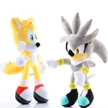 Anime Papusa Jucării de Pluș Sonic Ariciul silver Sonic Jucării de Pluș Drăguț Umplute Copii Cadouri Baieti Mari Jucării Moi Pentru Copii