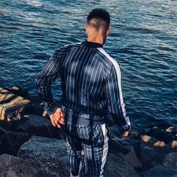 2019 Noi Bărbați Toamnă Hanorace Set de Trening de sex Masculin Bluza de Trening Multi-buzunar de Pantaloni de Moda High Street Seturi, Jachete