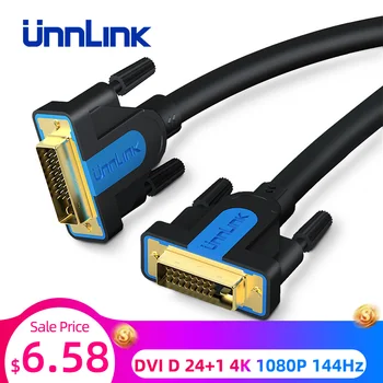 Unnlink Cablu DVI DVI-D 24+1 4K Dual Link-ul Canalului 1080P 144Hz 1,5 M 3M 5M 8M 15M pentru card grafic PC, Monitor, proiector, calculator