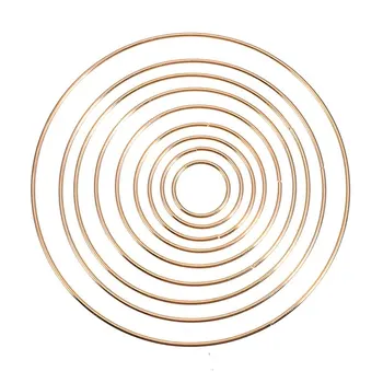10buc/set de Aur Dreamcatcher Inele Cercuri Set Macrame Ambarcațiunile de Hoop DIY pentru Nunta Vânt Chime Agățat Decoratiuni