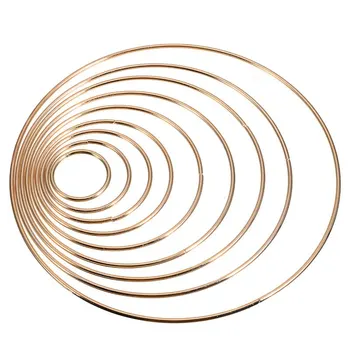 10buc/set de Aur Dreamcatcher Inele Cercuri Set Macrame Ambarcațiunile de Hoop DIY pentru Nunta Vânt Chime Agățat Decoratiuni
