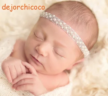 Perle, ștrasuri din mărgele copil nou-născut fotografierea benzi printesa fata de partid bentițe Copii accesorii de par foto pro[dejorchicoco]