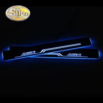 SNCN 4BUC LED-uri Auto Pragului de Ușă Pentru Mitsubishi ASX RVR 2011 - 2019 Ultra-subțire Acrilice LED-uri Dinamice bun venit Lumina Scuff Placa Pedala