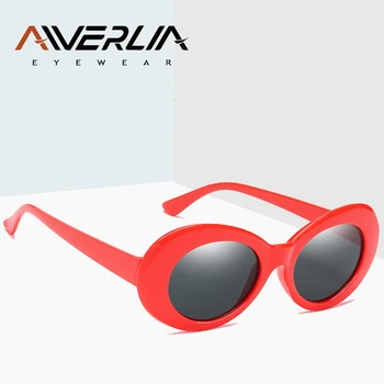 AIVERLIA Vintage Oval ochelari de Soare pentru Femei Brand Designer de Ochelari de Soare Pentru Femei Ochelari cu Ramă Neagră Oculus De Sol UV400 AI49