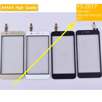 10buc/lot Pentru Huawei Y3 2017 CRO-U00 CRO-L02 Touch Screen Touch Panel Senzor Digitizer Geam Frontal Exterior Obiectiv Y5 Lite Touch