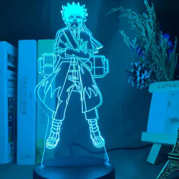 3D LED Lumina de Noapte Naruto Sasuke Itachi Acțiune Figura 16 Culori Atinge Acasă Dormitor Decorative Cadou de Crăciun Touch Control de la Distanță