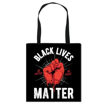 Mândria BLM Moda Geantă de Umăr Panza American Africa de Geantă de mână de Femei Pungi de Cumpărături de Călătorie pentru Adulți Sac negru viețile contează Casual