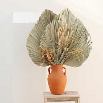 Palm Fan, Frunze Uscate Naturale din Frunze de Palmier Pu Fan, Frunze Uscate, Flori, Fereastră de Partid Arta Agățat de Perete Decor Acasă magazin decor nunta