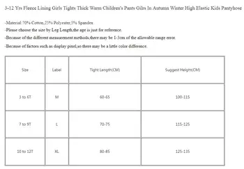 3-12 Ani Căptușeală Lână Fete Dresuri Groase Cald Pantaloni pentru Copii Gilrs În Toamnă Iarnă de Înaltă Elastic Copii Chilot