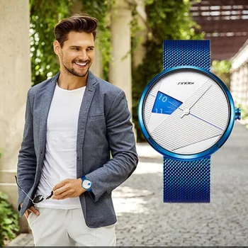 SINOBI Bărbați roti dial placă de ceasuri 2019 Original Neregulate Creative Barbati Ceas Milano Curea ceas Sport Picătură navă Ceasuri de mana