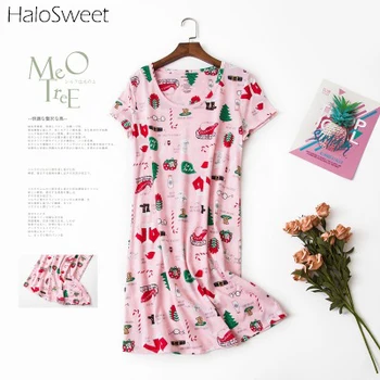 HaloSweet 90 kg Plus Dimensiune Bumbac , Pijamale Femei Cămașă de noapte camasa de noapte Vintage Rochie de Seara Babydoll Camasa de Interior