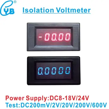 YB5145AI LED Digital DC Izolat Voltmetru DC 200mV 2V 20V 200V 600V Tensiune Metru 0.4