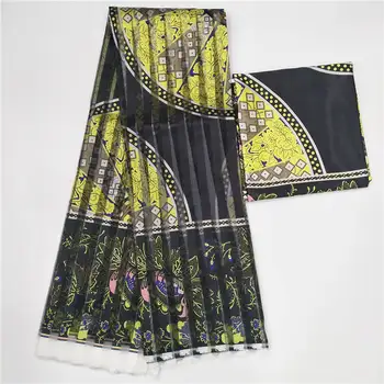Satin tesatura Organza de mătase moale tesatura din africa material ankara printuri de înaltă calitate pentru femei rochie de 4+2 metri !