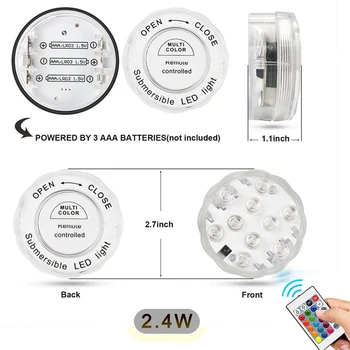 LED-uri Lumina Subacvatice Piscină Faruri IP68 rezistent la apa de Iaz, Lumini RGB cu Telecomanda 12V AC/DC PAR56 54W/36W/2.4 W lumina Reflectoarelor