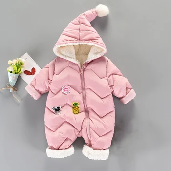 Fashiong Copil drăguț Iarna Fete Baieti Haine de Lână Cald Catifea Copil Nou-născut Romper pentru Sugari îmbrăcăminte Costum