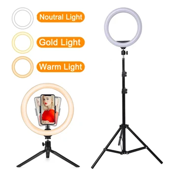 Estompat LED Selfie Inel de Lumina Cu Trepied USB Selfie Inel de Lumină Lampă Mare Fotografie de lumină Inel Cu Stand Pentru Tiktok Youtube
