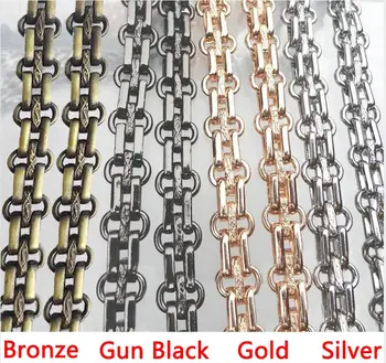 Oțel Sac Lanț de BRICOLAJ Aur, Argint, Negru, Bronz 16mm Metal Lanț de Înlocuire Geantă de Umăr Curea pentru Geanta, Poseta se Ocupe de