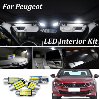 Gratuit de Eroare LED-uri lumina de interior Kit Pentru Peugeot 2008 3008 4007 4008 5008 RCZ 207 208 307 308 407 508 SW Trapa CC Sedan Coupe