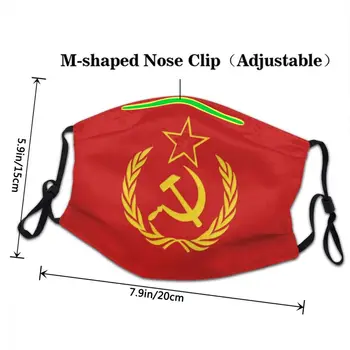 URSS Secera Și Ciocanul CCCP rusă Steagul Sovietic Non-Unică folosință Unisex Gura Masca de Fata Capacul de Protecție Respiratorie Mufla