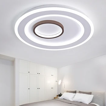 Moderne LED Lumini Plafon pentru dormitor, camera de zi luciu de plafond corp de iluminat Acrilice Pătrat Rotund lampă de Tavan pentru acasă