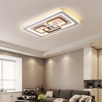 Moderne LED Lumini Plafon pentru dormitor, camera de zi luciu de plafond corp de iluminat Acrilice Pătrat Rotund lampă de Tavan pentru acasă