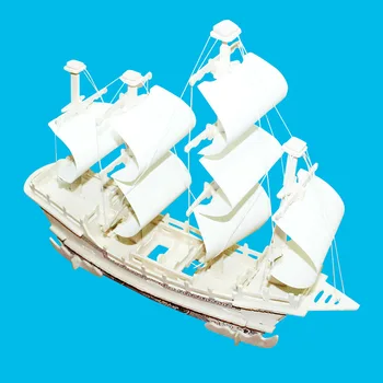 Noi din lemn din Lemn cu Panze Nava Kituri DIY Acasă Model Home Decor Barca Cadou de Ziua de nastere pentru Copii jocuri de învățare