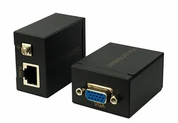 60m VGA Extender 1x1 Splitter RJ45/cat5e/6 cablu ethernet Adaptor Ethernet Amplificator suport monitor proiector HDTV PC VE60