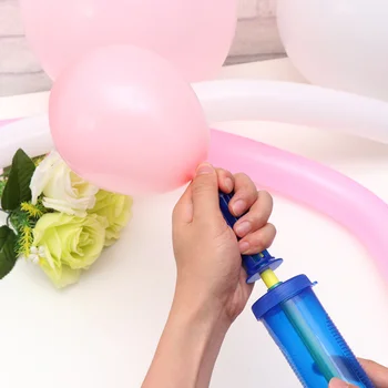 NUOLUX Balon Pneumatic de Mână Pompa de Aer de Aer Pneumatic pentru Baloane și Mingi (Albastru) (Aleatoare Stil)
