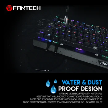 FANTECH MK884 RGB Gaming Keyboard Toate Butoanele Nu Au Conflicte engleză Impermeabil Axei Optice Tastatură Pentru Tastatura Gamer