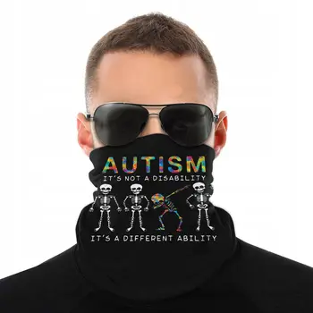 Autism Tamponare Schelet Magic Eșarfă Gât Masca Unisex Tub Eșarfă Tubulară Bandane Multi-funcțional, articole pentru acoperirea capului Ciclism, Drumeții