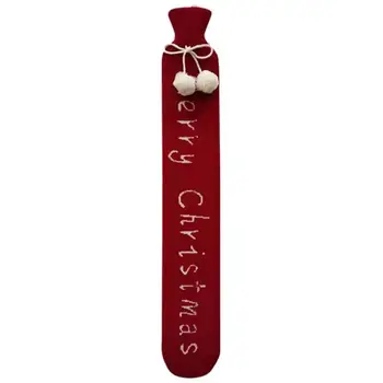 Extra Lungi 70cm Crăciun Sticla cu Apa Fierbinte 2000ml Copii de Mână Cald Sac Detașabil Tricotate din Pluș Capac de Iarnă, Cadouri de Anul Nou