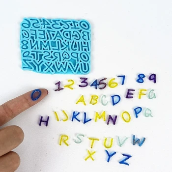 Alfabetul Rășină Epoxidică Mucegai Litere limba engleză Numărul Pandantiv Turnare Mucegai Silicon Meserii DIY Bijuterii Instrumente
