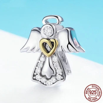 Real de înaltă Calitate de Argint 925 Înger Păzitor Margele se Potrivesc Original de Brand Farmec Brățară DIY Bijuterii Cadou Lucky SCN46123