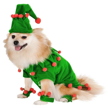 Crăciun Câine Pânză Haine Cu Pălărie De Crăciun Decor De Crăciun Pentru Animale De Companie Câine Cosplay Costum Animale De Companie Caini Pisici Produse