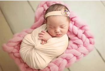 Copil Nou-Născut Întinde Înveliți În Pânză Copil Fotografie Pătură Baby Scutece Copilul Fotografie Accesoriu Copilul Coș De Umplere