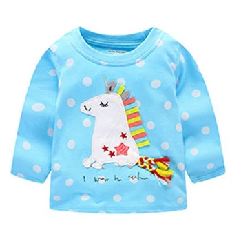 Puțin maven 2-7ani Toamna Unicorn Imprimare Fete cu Maneca Lunga Tricouri Copii Copilul se Încadrează Haine Copii Haine