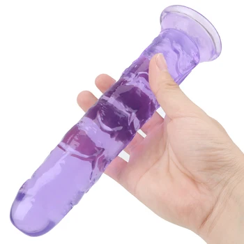 IKOKY Moale Jelly Vibrator Realist Penis Anal, Dop de Fund ventuza Puternica Scula Jucărie pentru Adulți G-spot Orgasm Jucarii Sexuale pentru Femei