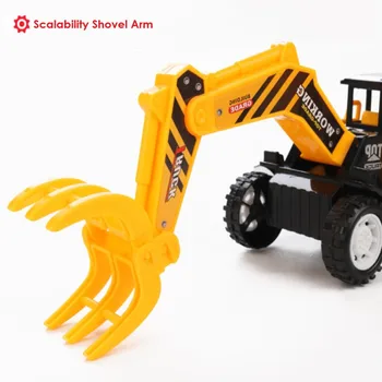 Scara 1:22 Inerție Mașină de Jucărie din Plastic ABS Excavator Foraj Apuca de Inginerie Vehicul Oyuncak Araba Model de Masina Educationl Jucarii copii