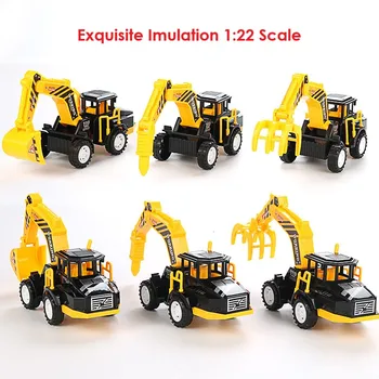 Scara 1:22 Inerție Mașină de Jucărie din Plastic ABS Excavator Foraj Apuca de Inginerie Vehicul Oyuncak Araba Model de Masina Educationl Jucarii copii