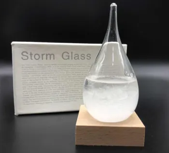 Mini Prognoza Meteo Flacon de Sticlă cu Baza Desktop Predictor Furtuna Sticla pentru Acasa Art Decor