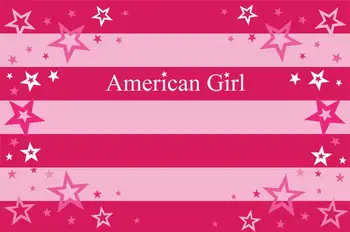 American Girl Roz cu dungi Stele de Fundal de Vinil, pânză de Înaltă calitate imprimate la imprimanta unui Calculator perete fundaluri