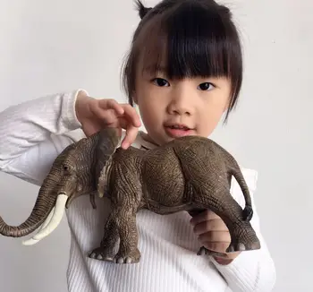 2019 Mare Animal Sălbatic Elefant, Tigru De Jucarie Din Plastic De Joaca Casa De Jucarie Model Animal Mobile Papusa Copil Baiat Cadou De Decor Acasă Figma