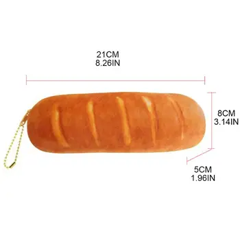 Portabil Pâine franceză Creion Stilou Caz Machiaj Cosmetice Husă cu Fermoar Sac Pungă A2UA