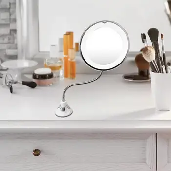 LED Oglinda Oglinda de Machiaj cu LED-uri de Lumină oglindă ventuza Rotație de 360 Duș Barbierit Make Up Ceață Gratuit, Oglindă