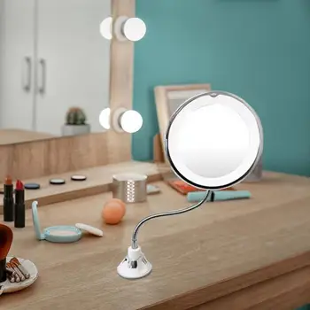 LED Oglinda Oglinda de Machiaj cu LED-uri de Lumină oglindă ventuza Rotație de 360 Duș Barbierit Make Up Ceață Gratuit, Oglindă