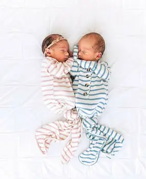 Goocheer 6 Culori Baby Saci de Dormit pentru Nou-născut Pătură Scutece Wrap Rochie 2 BUC Set Haine de Toamna cu Dungi/Carouri/Floral